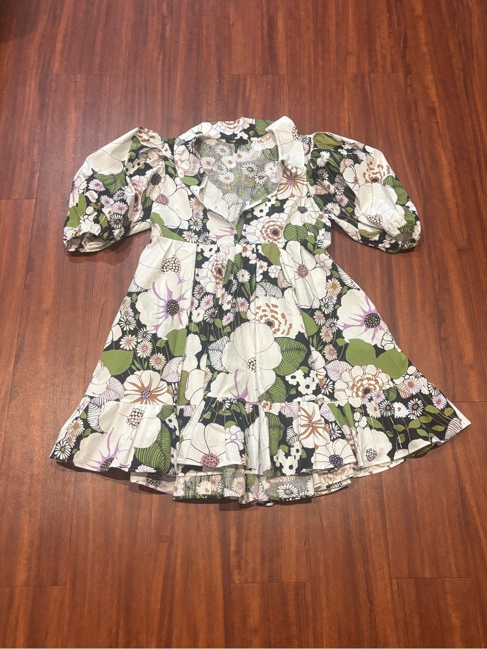 Maje 70s Floral Print Dress